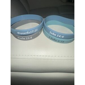 Silicone Wristbands Bible Verse Religious Scripture Bracelets - 23:6, 14:6……